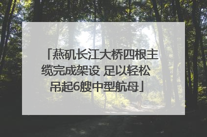 燕矶长江大桥四根主缆完成架设 足以轻松吊起6艘中型航母